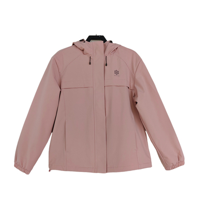 鸿星尔克女加绒保暖连帽风衣外套