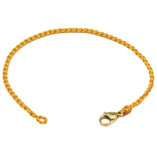 手工编织绳手绳金色可穿珠串珠手链绳女生男士情侣细手饰脚链脚绳