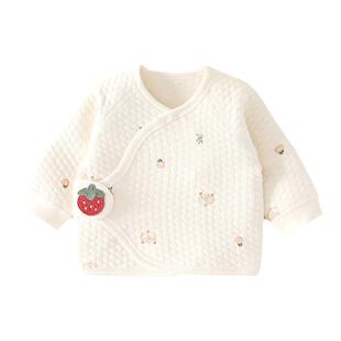 新生儿三层保暖半背衣冬季婴儿保暖上衣52码宝宝和尚服打底衣59码