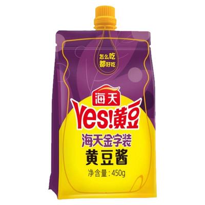 海天黄豆酱450g东北大酱豆瓣酱蘸酱家用调味品拌饭拌面酱香饼酱料