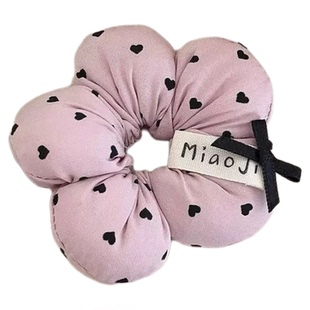 韩版女孩甜美爱心充棉发圈儿童蝴蝶结套圈女童丸子头绳发绳大肠圈
