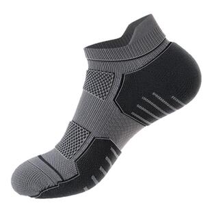 运动袜子男款短袜防滑毛巾底专业马拉松跑步袜田径训练长跑短筒袜