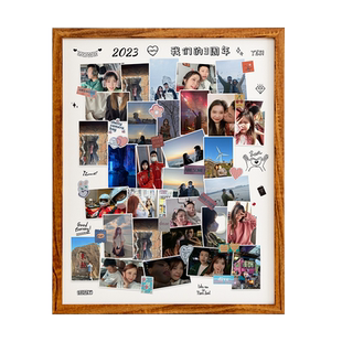 拍立得实木相框照片定制diy情侣闺蜜手工礼物摆台挂墙纪念册相册