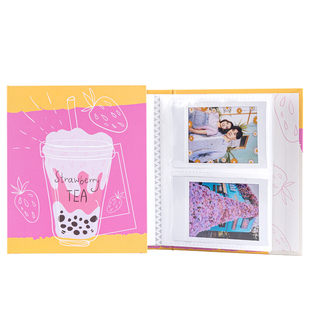 【官方正品】富士一次成像拍立得大容量迷你相册抹茶啵啵 草莓啵啵拍立得相纸收纳册纪念册