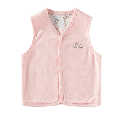 欧孕婴儿双层棉保暖马甲