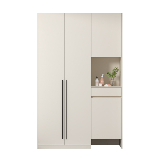 简约阳台家政柜扫地机器人基站收纳柜定制洞洞板清洁工具柜6Y19