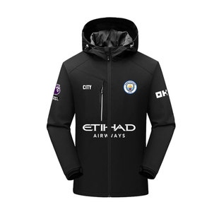 25-26赛季曼城队服哈兰德同款足球迷服冲锋衣夹克男女球衣服外套