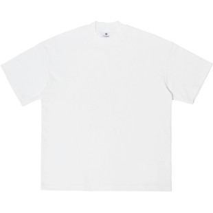 嘿马七作小领口300g重磅半高领日系男短袖T恤潮夏半袖打底衫情侣