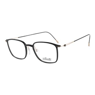 Silhouette诗乐眼镜架全框男士黑色框方形近视超轻镜架钛金属2926
