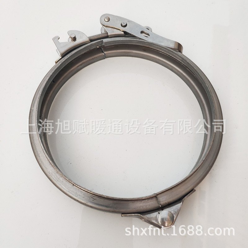 不锈钢风管抱箍可调管边卡强力夹布袋桶卡箍管管箍抱箍密封快速翻