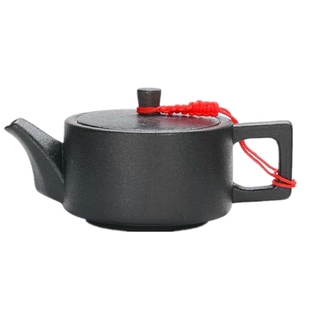 德化陶瓷简约便携粗陶水壶半手工泡茶壶办公家用功夫茶具黑陶单壶
