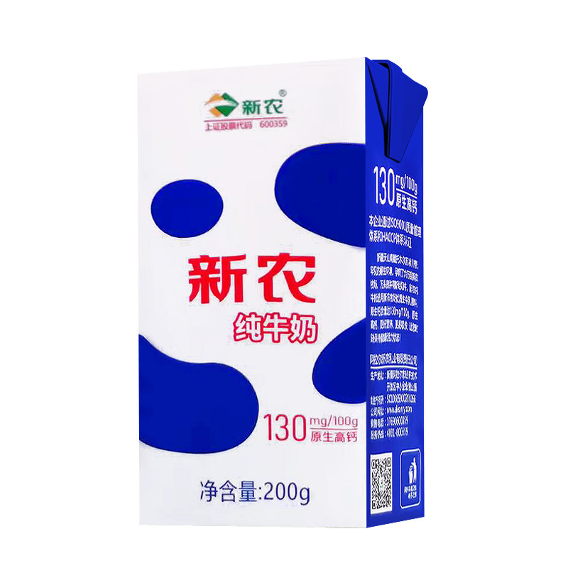 新疆新农纯牛奶原生高钙营养早餐