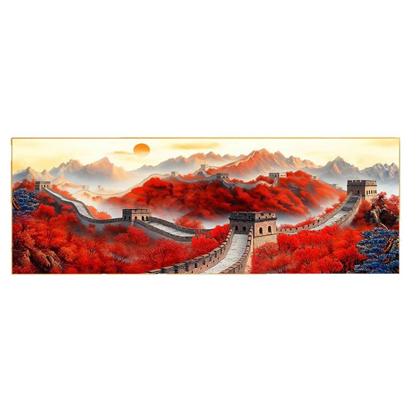 万里长城5d钻石画满钻新款客厅2026点钻十字绣钻石绣招财风景大画