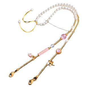 施家珍珠国风设计锦鲤锁包配链18K金色配件天子门生挂绳六字真言