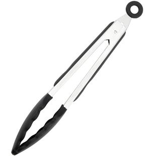 卡罗特硅胶夹子耐高温厨房食物油炸不锈钢煎牛排夹炒菜专用食品夹