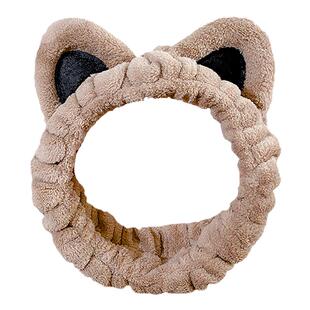 可爱猫耳朵洗脸束发带女发箍男头饰敷面膜卸妆防滑发饰毛绒头箍