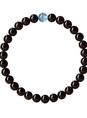 【五行补水】黑曜石手串