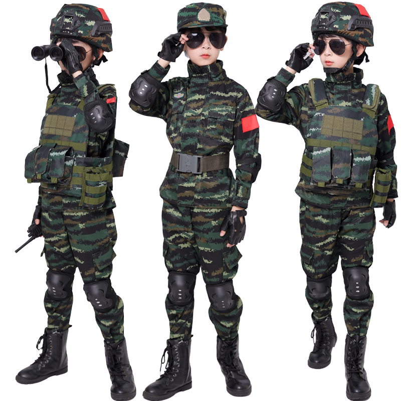 儿童战斗服虎斑特种兵作战装备套装生日礼物幼儿园军训迷彩服短袖