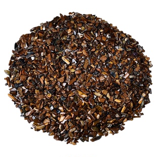 天然黄虎眼石碎石供佛曼扎宝石小颗粒摆件鱼缸花盆造景装饰小石头