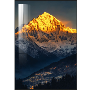 日照金山风景客厅装饰画沙发背景墙挂画现代简约轻奢高级感壁画