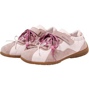 彩虹熊女童二棉鞋儿童运动鞋加绒保暖亲子鞋时尚方头玛丽珍少女鞋