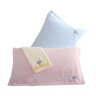 金号纯棉枕巾纯棉A类一等品全棉素色枕巾柔软舒适透气不掉毛枕巾