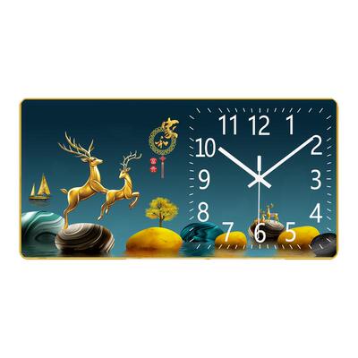 客厅静音钟表万年历装饰画钟表