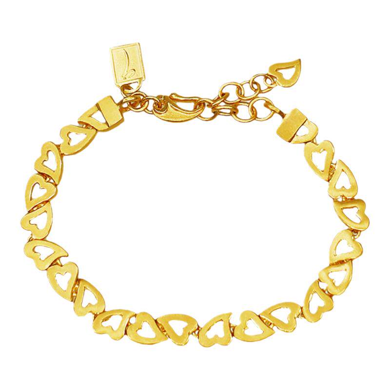 justgold热爱足金手链个性时尚