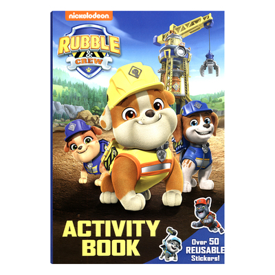 Rubble & Crew Activity Book 汪汪队立大功 益智活动书 50+贴纸 涂色 迷宫 谜题 设计挑战 英文原版进口儿童图书