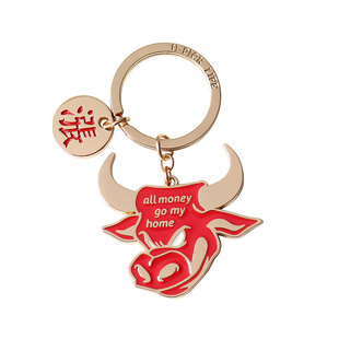 包邮原品生活必胜钥匙扣男女创意股票牛市小挂件涨停板汽车钥匙圈