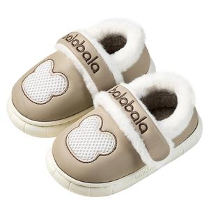 巴拉巴拉儿童棉拖鞋男童冬季宝宝室内居家防滑毛毛鞋保暖包跟棉鞋