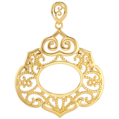 鑫泓泰女纯铜材质吊坠空托