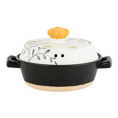 高颜值手彩耐高温炒菜炖汤锅明火燃气灶专用中式砂锅家用个性手绘