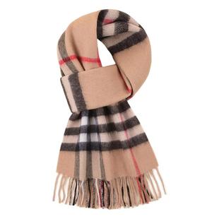 皮尔卡丹100%绵羊毛围巾女生冬季2025新款加厚保暖高档围脖送女友