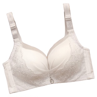白肤色内衣女士文胸小胸显大聚拢中厚款无钢圈调整型透气秋冬胸罩