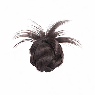 低扎鸡毛丸子头仿真发假发抓夹花苞头假发发圈自然盘发神器假发包