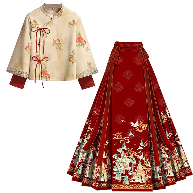 早春穿搭一整套汉服伴娘敬酒服女