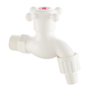 PVC塑料球心水龙头洗衣机专用塑胶水龙头带锁扣长嘴4分单冷水嘴