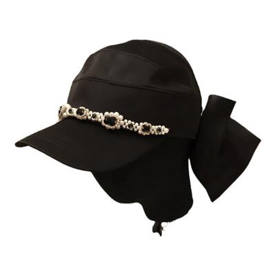 缎面空顶帽女防紫外线太阳帽日系新款跑步遮阳帽骑车防晒帽子女士