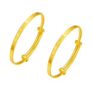 赛菲尔宝宝手镯足金儿童金手镯小孩婴儿满月礼周岁礼物送孩子宝宝