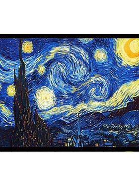 梵高星空欧式风横版客厅装饰画