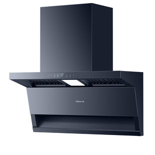 万和墨蓝顶侧双吸抽排油烟机27风量变频大吸力抗污能力强DL01