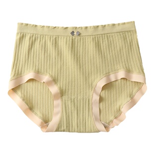 闭眼买~大码内裤女胖MM200斤高腰纯色日系可爱裸感抑菌裆简约高弹
