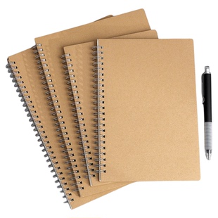 大行距笔记本大格子宽行距b5大横格大间距11/13/15mm横线本子可平摊小学生宽格线圈记事本侧翻单行本a5牛皮纸