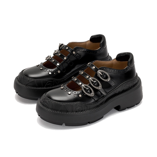 李兰迪徐艺洋同款| SUGARSU酥履春季厚底增高羊皮玛丽珍单鞋女