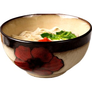 玉泉花语创意陶瓷米饭碗 日式碗碟餐具套装 面碗汤碗家用釉下彩