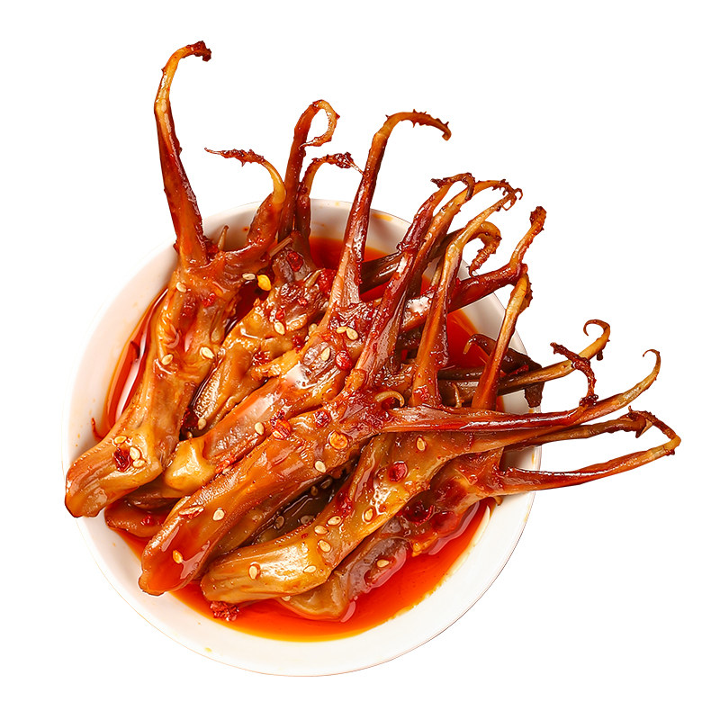 馋三疯香辣鸭舌爆香即食熟食