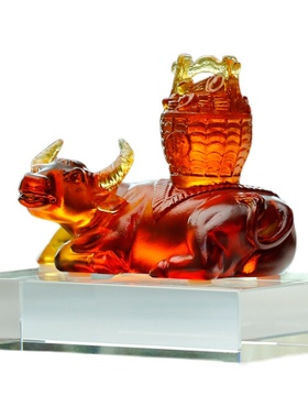 琉璃生肖牛生日礼物勇敢牛牛摆件