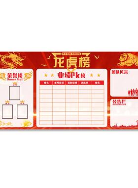 办公室销售业绩展示板磁力墙贴