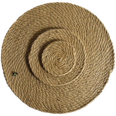 暖色调亚麻草编隔热垫餐盘垫杯垫